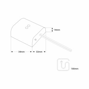 Doppelter Näherungssensor zum Schalten und Dimmen von LED-Streifen 5-24V DC - Abmessungen