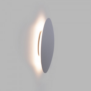 Runde LED-Wandleuchte „Eclipsis“ 12W - 3000K - CRI90 - KeGu Treiber - IP20 - Weiß, flach, Kreis, Mond