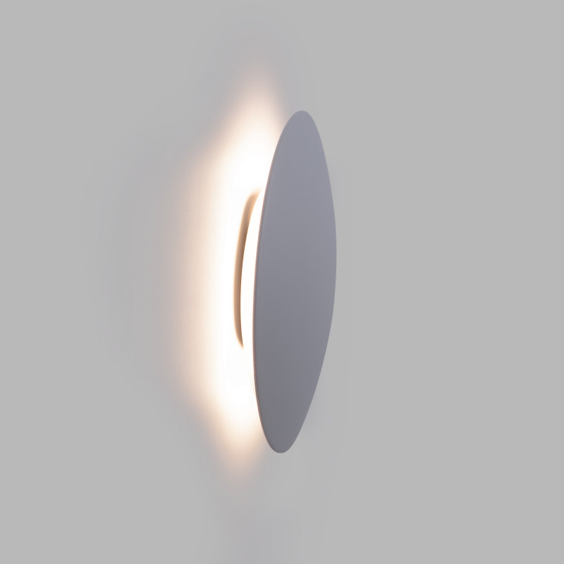 Runde LED-Wandleuchte „Eclipsis“ 12W - 3000K - CRI90 - KeGu Treiber - IP20 - Weiß, flach, Kreis, Mond