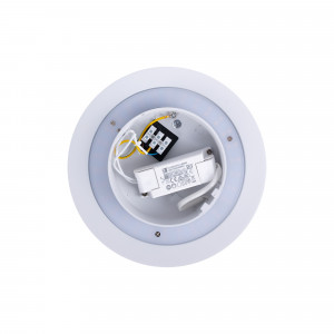 Runde LED-Wandleuchte „Eclipsis“ 12W - 3000K - CRI90 - KeGu Treiber - IP20 - Weiß, minimalistisch, modern, Deko