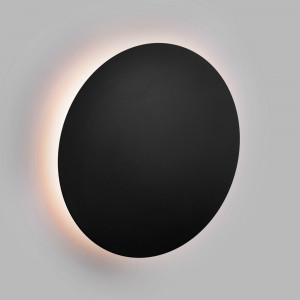 Runde LED-Wandleuchte „Eclipsis“ 18W - 3000K - CRI90 - KeGu Treiber - IP20 - Schwarz, minimalistisch, modern, Dekolampe, Eclipse