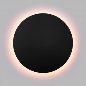 Runde LED-Wandleuchte „Eclipsis“ 18W - 3000K - CRI90 - KeGu Treiber - IP20 - Schwarz, minimalistisch, modern, Dekolampe, Eclipse