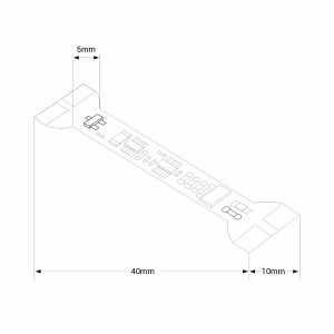 Näherungssensor zum Schalten & Dimmen von LED-Streifen 5-24V DC - Abmessungen