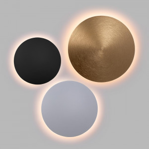Runde LED-Wandleuchte „Eclipsis“  6W - 3000K - CRI90 - KeGu Treiber - IP20 - in Schwarz, Gold, Weiß