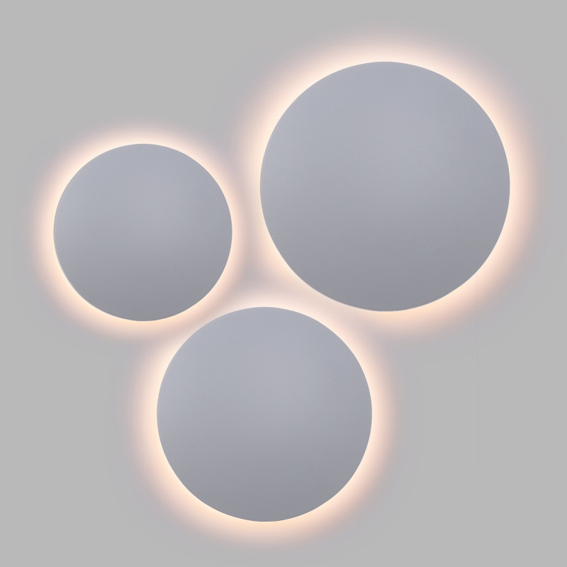 Runde LED-Wandleuchte „Eclipsis“ 12W - 3000K - CRI90 - KeGu Treiber - IP20 - schwarz, gold, weiß