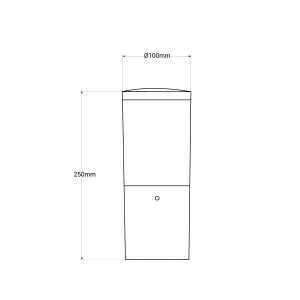 FUMAGALLI „Amelia 250“ LED Pollerleuchte - 8,5W - CCT - Abmessungen