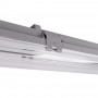 Kit Doppelte Feuchtraumleuchte 120cm + 2 LED Röhren T8 - 18W - 6000K - Montagezubehör