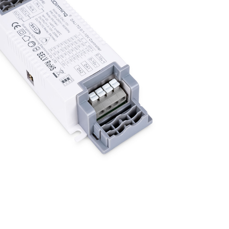 DALI zu 0-10V Wandler + DALI Relais - 500W - DALI BUS Versorgung, Schalter, Konverter DALI zu 0-10V Wandler + DALI Relais - 500W - DALI BUS Versorgung, Schalter, Konverter