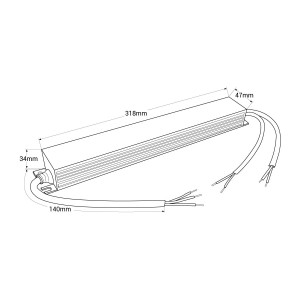 DALI DT6 dimmbares Netzteil - 24V DC - 6,25A - 150W - LED Dimmer Abmessungen