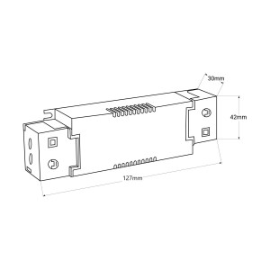 DALI zu 0-10V Wandler + DALI Relais - 500W - Abmessungen