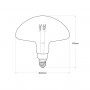 Dekorative LED Glühbirne SETA, Pilzlampe - E27 - Dimmbar - 4W - 1800K - Abmessungen