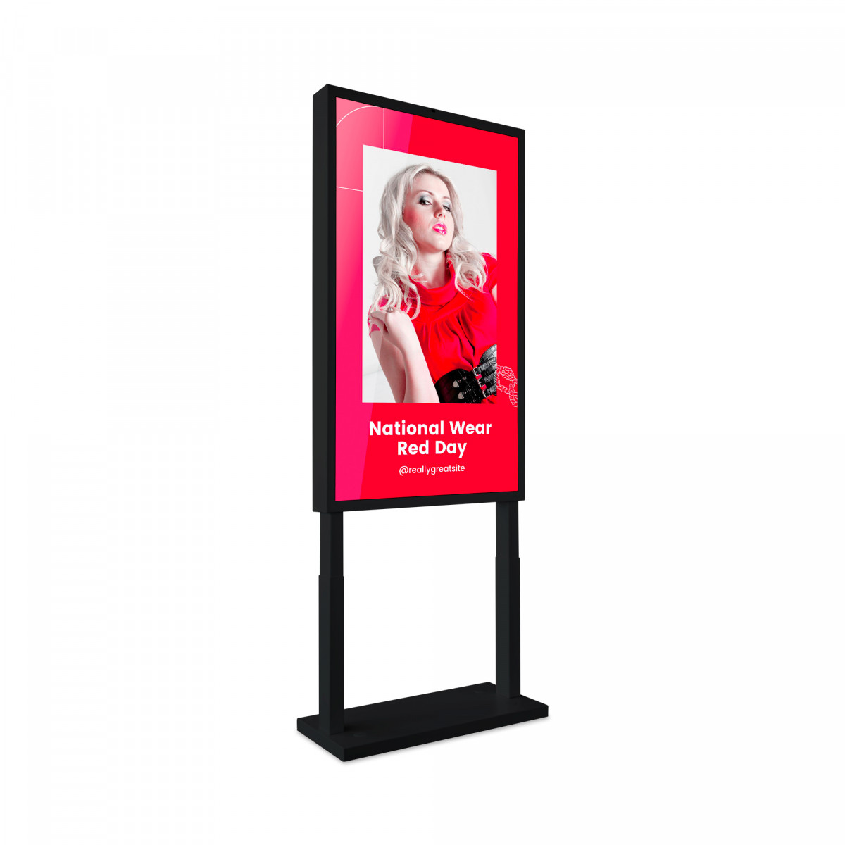 LCD Werbedisplay Infostele UHD 4K 55" - IP20 - Digital Signage Infosäule