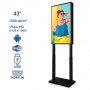 43" LCD Werbedisplay Digital Signage Full HD - Android - Inneneinsatz - Kundenstopper, WLAN