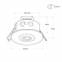 Einbau PIR Bewegungssensor 360° - IP20 - 8 m Reichweite, LUX, Timer - Abmessungen