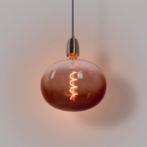 LED Filament Lampe, LED Glühbirne, Glühfadenlampe, Farbverlauf, Farbgradient, dimmbar, braun, 4W - extra warmweiß