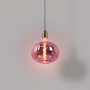 LED Glühfadenlampe Kupfer Filament, dimmbar, Dekolampe, Hängelampe, Tischlampe, Extrawarm, rosa