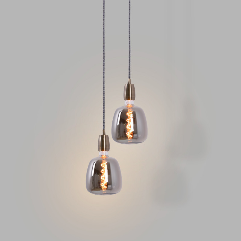LED Rauchglas Lampe - E27 D140 - Dimmbar - 4W - 1800K - Retro Lampe, Glühfaden, Vintage