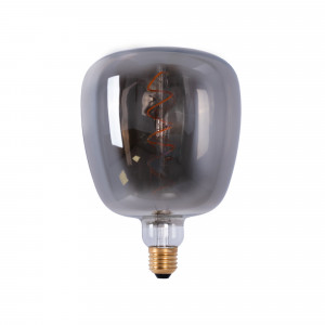 LED Rauchglas Lampe - E27 D140 - Dimmbar - 4W - 1800K - Retro Lampe, Filament
