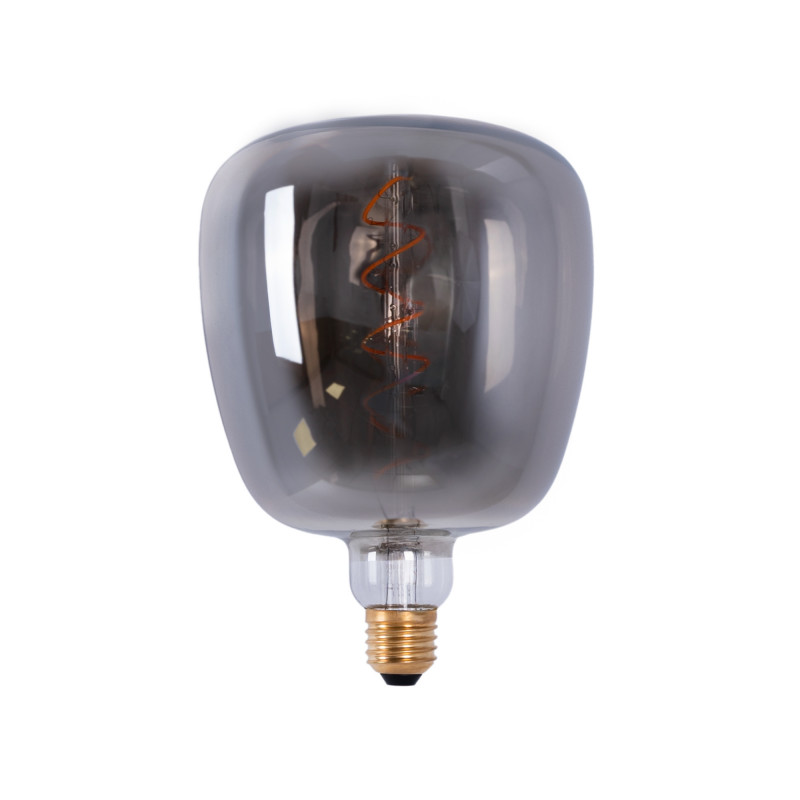 LED Rauchglas Lampe - E27 D140 - Dimmbar - 4W - 1800K - Retro Lampe, Filament