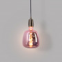Dekorative LED Lampe, kupferfarben - E27 D140 - dimmbar - 4W - 1800K - Filament LED Leuchtmittel, rosa