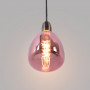 Dekorative LED Lampe, kupferfarben - E27 D140 - dimmbar - 4W - 1800K - Filament LED Leuchtmittel, pink