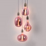 Dekorative LED Lampe, kupferfarben - E27 D140 - dimmbar - 4W - 1800K - Filament LED Leuchtmittel
