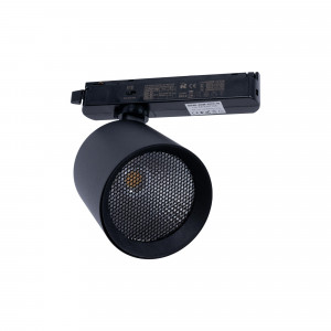 1 Phasen LED Schienenstrahler CCT - 40W - CRI 90 - Treiber KGP - Schwarz - Honigwaben-Filter Honeycomb