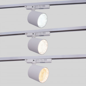 1 Phasen LED Schienenstrahler CCT - 40W - CRI 90 - Treiber KGP - Weiß - alle Farbtemperaturen