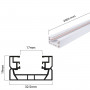 1 Phasen Stromschiene aus PVC für LED Leuchten - Aufbau - 2 Meter - Abmessungen
