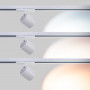 3 Phasen LED Schienenstrahler CCT 40W - CRI90 - KGP Treiber - Weiß - alle Farbtemperaturen, CCT Schalter