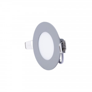 LED Einbaustrahler flach, grau 3W - Einbauöffnung Ø 70mm - led