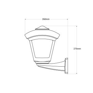 FUMAGALLI „Nardo/Roby“ Außenwandleuchte Laterne mit E27 8,5W CCT LED Leuchtmittel - Wandlampe Abmessungen