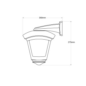 FUMAGALLI „Nardo/Roby“ Außenwandleuchte Laterne mit E27 8,5W CCT LED Leuchtmittel - Wandlampe Abmessungen