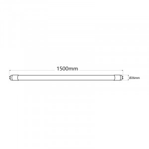 Pack x 25 LED Röhren 150cm T8 - 24W - 140lm/W - Abmessungen