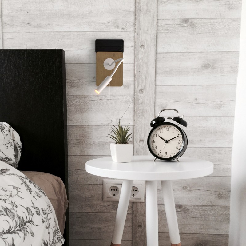 Pack x 2 - Flexible Wandleuchte mit USB Anschluss LONDON USB - CREE LED - 3W - Weiß - Bettlampe, Leselampe Pack x 2 - Flexible Wandleuchte mit USB Anschluss LONDON USB - CREE LED - 3W - Weiß - Bettlampe, Leselampe