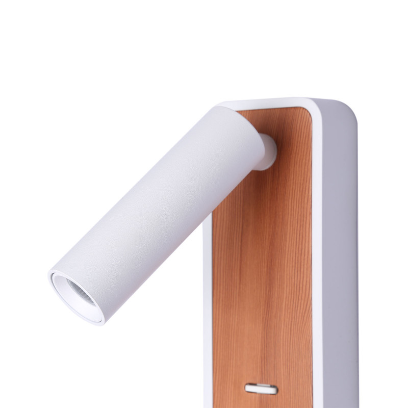 Pack x 2 - Lesewandleuchte IRENE - 3W - CREE Chip - Weiß - Bettleuchte, schwenkbar, komfortabel, Skandi Pack x 2 - Lesewandleuchte IRENE - 3W - CREE Chip - Weiß - Bettleuchte, schwenkbar, komfortabel, Skandi