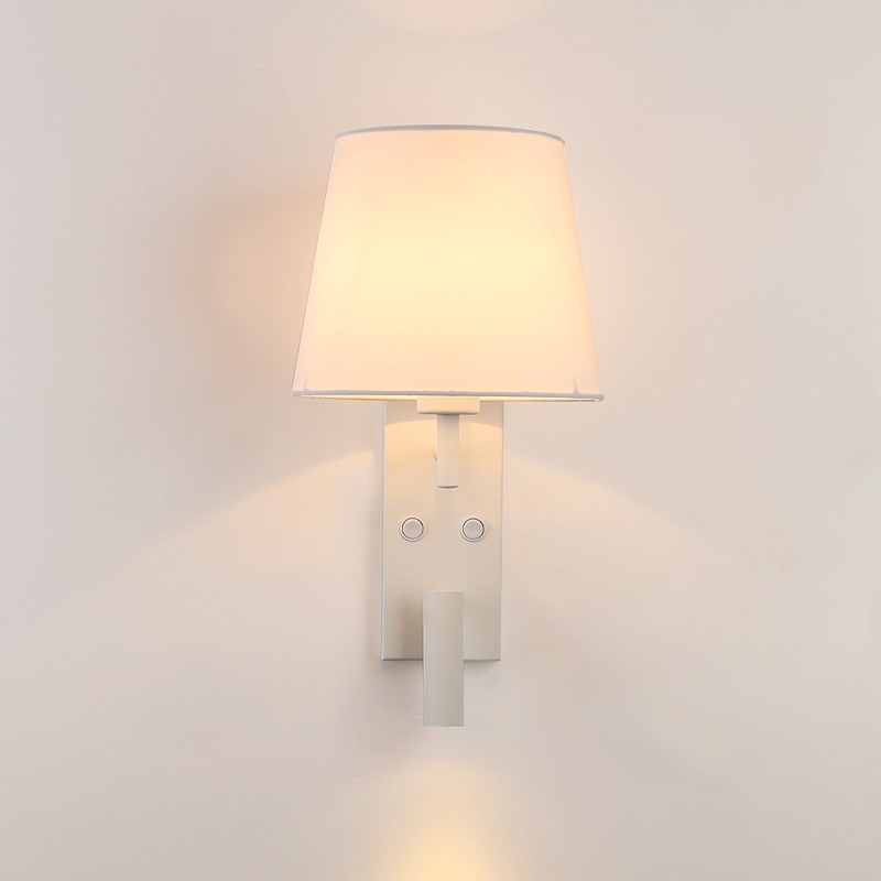 Pack x 2 - Wandleuchte + LED Leselampe NOAH - 3,4W - Weiß - warmes Licht, LED Leselicht, schwenkbar