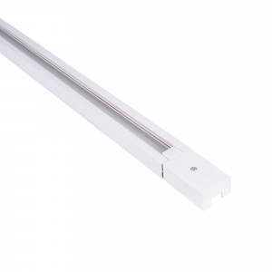 1 Phasen Stromschiene aus PVC für LED Leuchten - Aufbau - 2 Meter - Einspeiser