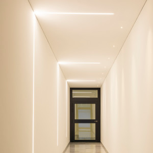 Alu Einbau Profil - Komplettset - 24,5 x 7mm - ≤12mm LED Streifen - 2 Meter - Wand, Decke, Treppe, Gang, Akzente setzen