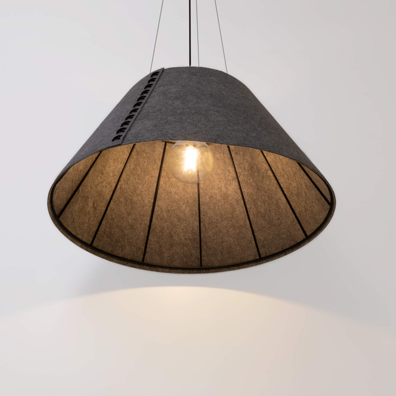 Akustikleuchte Hängelampe GANDAL 70 - ø 70cm - Akustiklampe, E27 Hängeleuchte, Lärm, Geräusche, Schall reduzieren