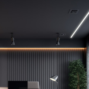 Alu Einbau Profil - Komplettset - 24,5 x 7mm - ≤12mm LED Streifen - 2 Meter - Gaming Room, Unterbau, Küche, Möbel, Lichtband