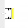 Alu Aufbau-Profil mit Diffusor - Komplettset - 17,6 x 14,5mm - ≤12mm LED Streifen - 2 Meter - Lichtaustritt