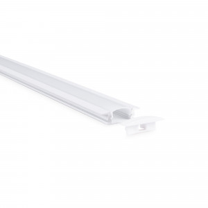 Alu Einbau Profil - Komplettset - 24,5 x 7mm - ≤12mm LED Streifen - 2 Meter - Unterkonstruktion, Decke, Wand