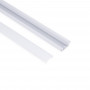 Alu Einbau Profil - Komplettset - 24,5 x 7mm - ≤12mm LED Streifen - 2 Meter - Unterkonstruktion, Decke, Wand