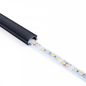 Alu Aufbau-Profil mit Diffusor - Komplettset - 17x8mm - ≤12 mm LED Streifen - LED Strip montieren, Vollendung