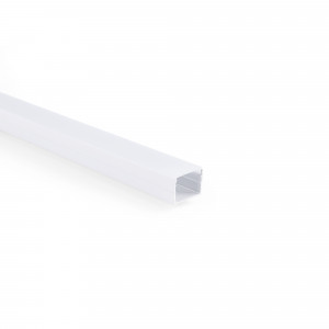 Alu Aufbau-Profil mit Diffusor - Komplettset - 18x13mm - ≤15mm LED Streifen - 2 Meter - LED Strip Zubehör