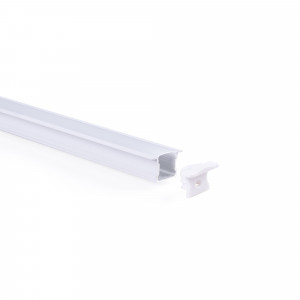 Alu Einbau Profil - Komplettset - 25 x 14,5mm - ≤12mm LED Streifen - 2 Meter - Endkappen