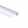 Alu Einbau Profil - Komplettset - 25 x 14,5mm - ≤12mm LED Streifen - 2 Meter - Diffusor, Endkappe, Zubehör