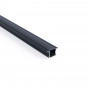 Alu Einbau Profil - Komplettset - 25 x 14,5mm - ≤12mm LED Streifen - 2 Meter - schwarz, black