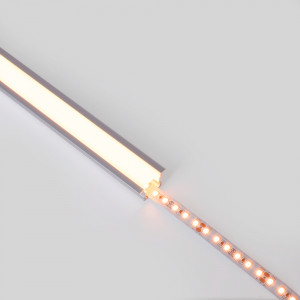 Alu Einbau Profil - Komplettset - 25 x 14,5mm - ≤12mm LED Streifen - LED Strip mit Diffusor, blendfrei